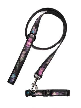 NWT Lug Fetch Pet Collar & Leash set~ bloom black